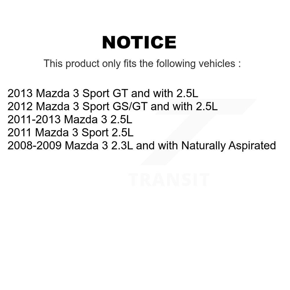 Front Rear Disc Brake Caliper Rotors And Semi-Metallic Pads Kit (10Pc) For Mazda 3 Sport KC8-100990P
