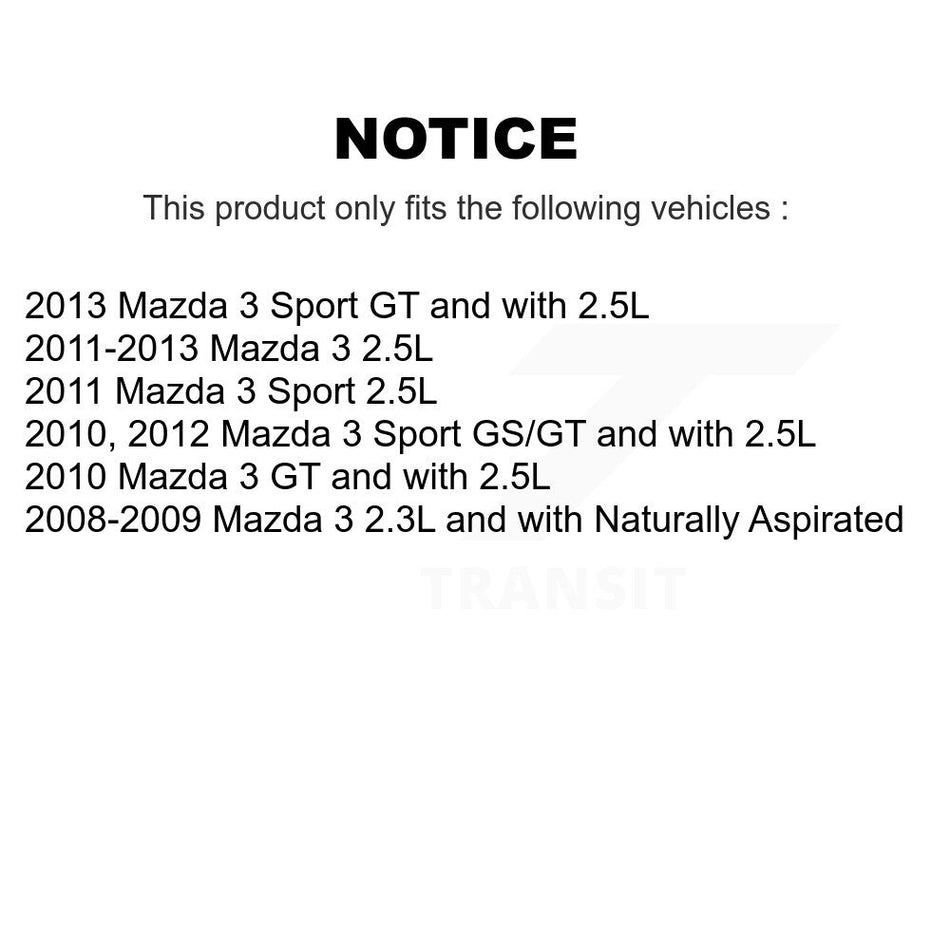Front Rear Disc Brake Caliper Rotors And Ceramic Pads Kit (10Pc) For Mazda 3 Sport KC8-101011C