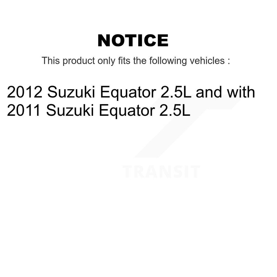 Front Rear Disc Brake Caliper Rotors And Semi-Metallic Pad Kit (10Pc) For Suzuki Equator KC8-101033P