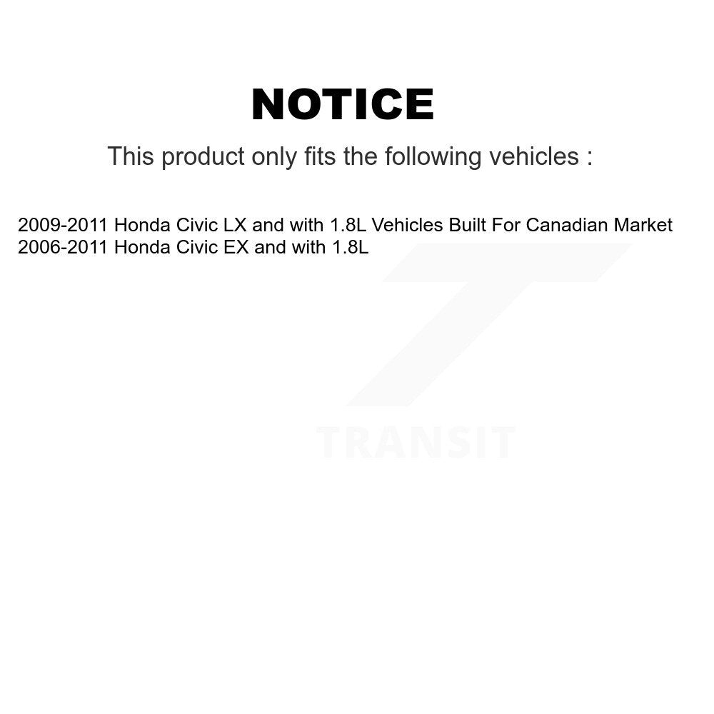Front Rear Disc Brake Caliper Rotors And Ceramic Pads Kit (10Pc) For Honda Civic KC8-101052T