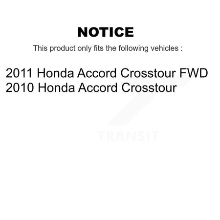 Front Rear Disc Brake Caliper Rotors & Ceramic Pad Kit (10Pc) For Honda Accord Crosstour KC8-101088T