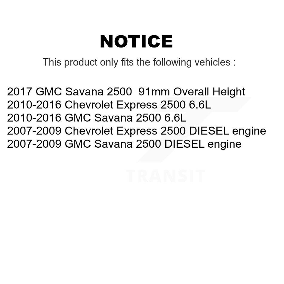 Front Rear Disc Brake Caliper Rotors And Semi-Metallic Pads Kit (10Pc) For Chevrolet Express 2500 GMC Savana KC8-101192S