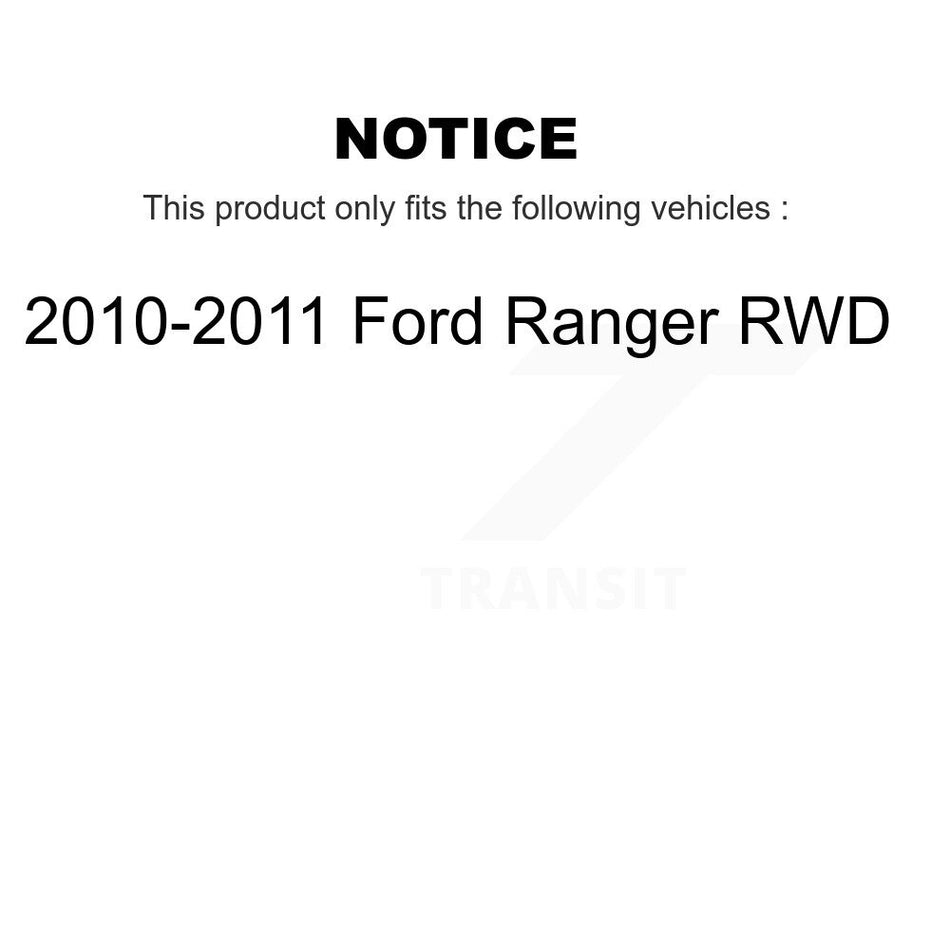 Front Disc Brake Caliper Rotors And Ceramic Pads Kit For 2010-2011 Ford Ranger RWD KC8-101379N