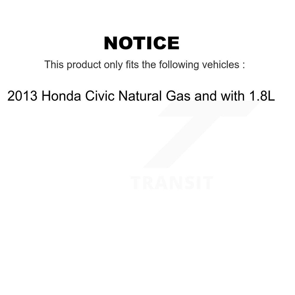 Front Rear Disc Brake Caliper Rotors Drums Ceramic Pads Shoes Wheel Cylinders And Hardware Kit (11Pc) For 2013 Honda Civic Natural Gas with 1.8L KC8-101700N