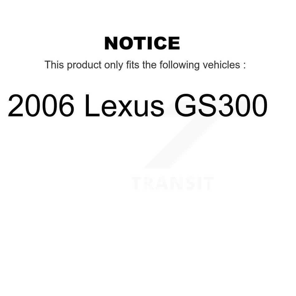 Front Rear Disc Brake Caliper Rotors And Ceramic Pads Kit (10Pc) For 2006 Lexus GS300 KC8-103146N