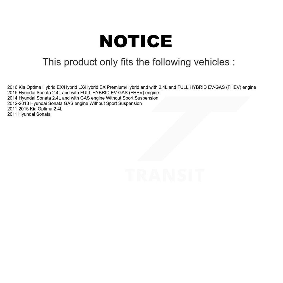 Front Brake Caliper Drill Slot Rotor Semi-Metallic Pad Kit For Hyundai Sonata Kia Optima KCD-100038S