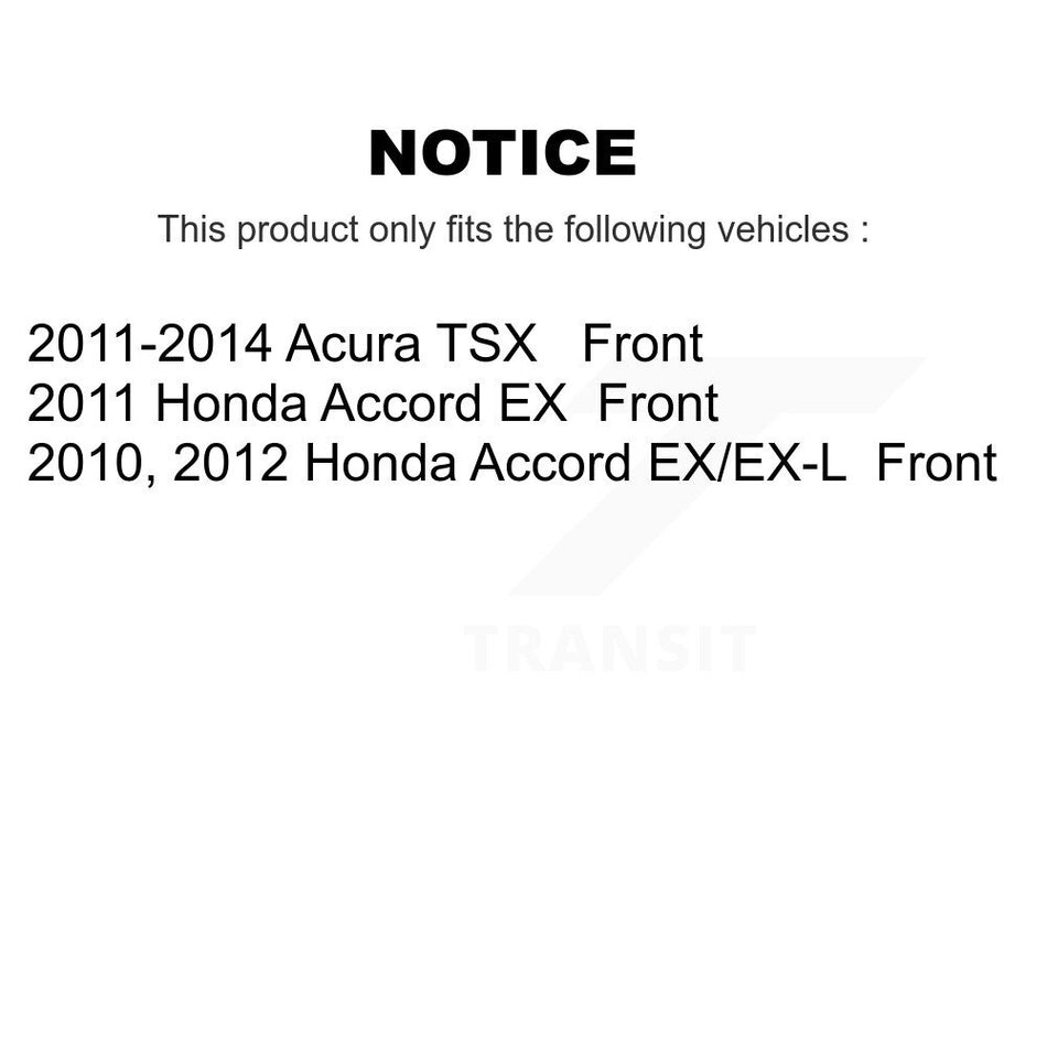 Front Disc Brake Coated Caliper Drilled Slotted Rotors And Semi-Metallic Pads Kit For Honda Accord Acura TSX KCD-100146P