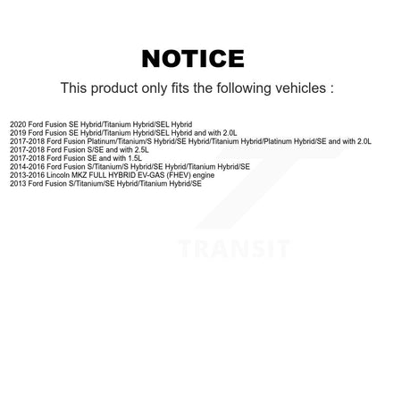 Front Rear Brake Caliper Drilled Slot Rotor Semi-Metallic Pad Kit (10Pc) For Ford Fusion KCD-100388S