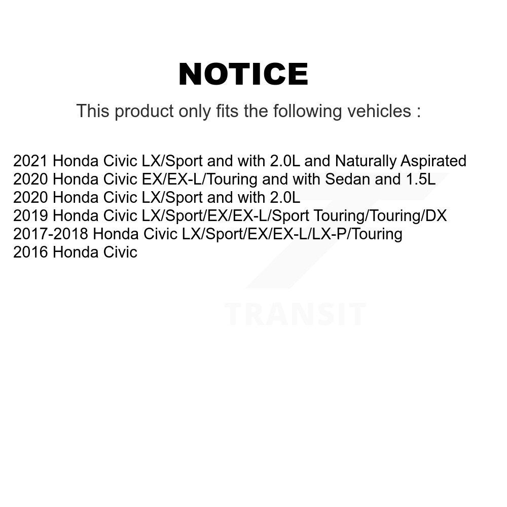 Rear Disc Brake Coated Caliper Drill Slotted Rotor Semi-Metallic Pad Kit For Honda Civic KCD-100462S