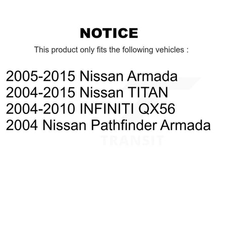 Rear Brake Caliper Drill Slotted Rotors Ceramic Pad Kit For Nissan TITAN Armada INFINITI KCD-100462T