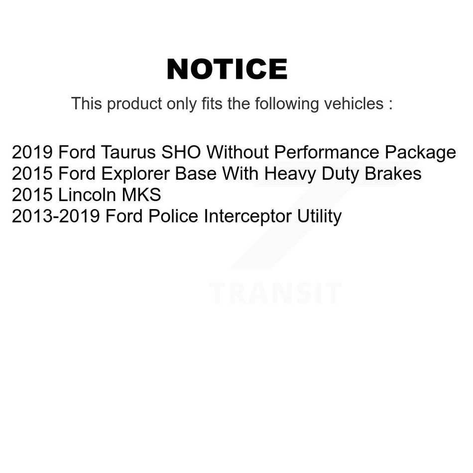 Front Rear Brake Caliper Drilled Slot Rotor Ameribrakes Pad Kit (10Pc) For Ford Explorer KCD-100499N