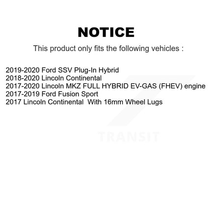 Rear Brake Caliper Drill Slotted Rotor Semi-Metallic Pad Kit For Ford Fusion Lincoln MKZ KCD-100507S
