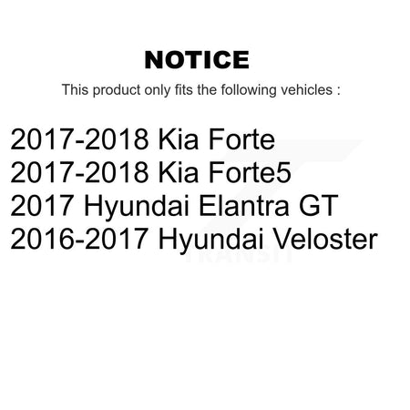 Rear Brake Caliper Drilled Slot Rotor Semi-Metallic Pad Kit For Kia Forte Hyundai Forte5 KCD-100556S