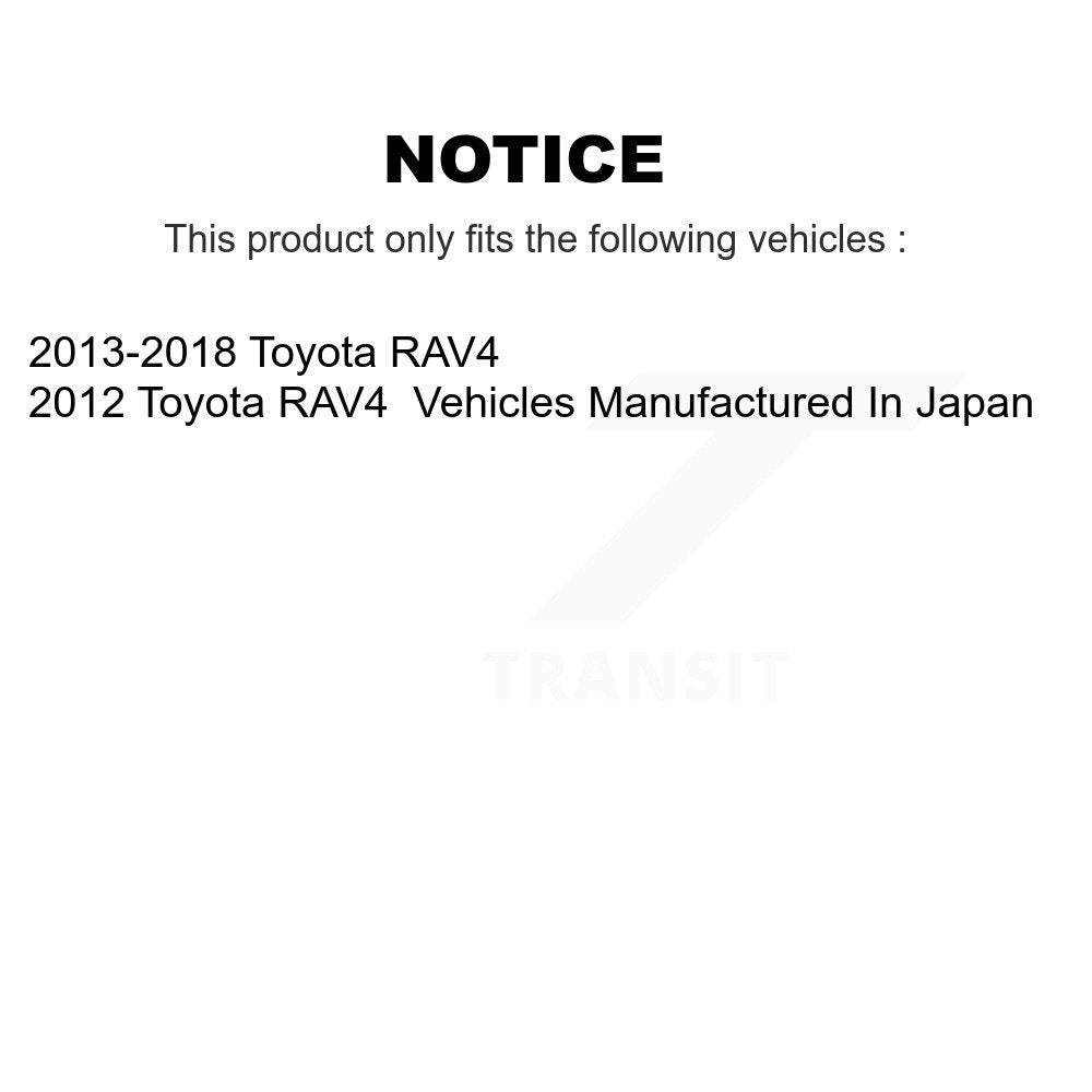 Rear Disc Brake Coated Caliper Drill Slotted Rotor Semi-Metallic Pad Kit For Toyota RAV4 KCD-100576S
