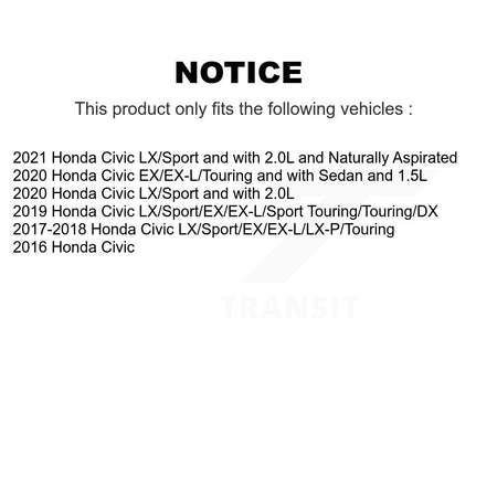 Rear Disc Brake Coated Caliper Drilled Slotted Rotor And Ceramic Pad Kit For Honda Civic KCD-101320N