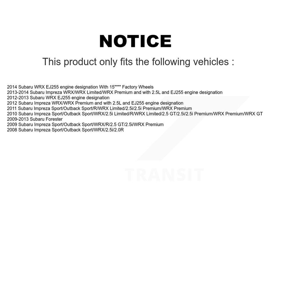 Rear Brake Coat Caliper Drill Slot Rotor Ceramic Pad Kit For Subaru Impreza Forester WRX KCD-101519N