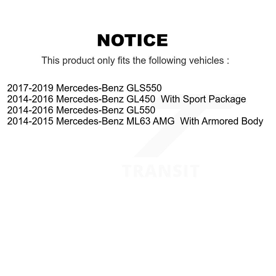 Rear Disc Brake Caliper Coated Rotors And Semi-Metallic Pads Kit For Mercedes-Benz GL450 GLS550 GL550 ML63 AMG KCG-100029P