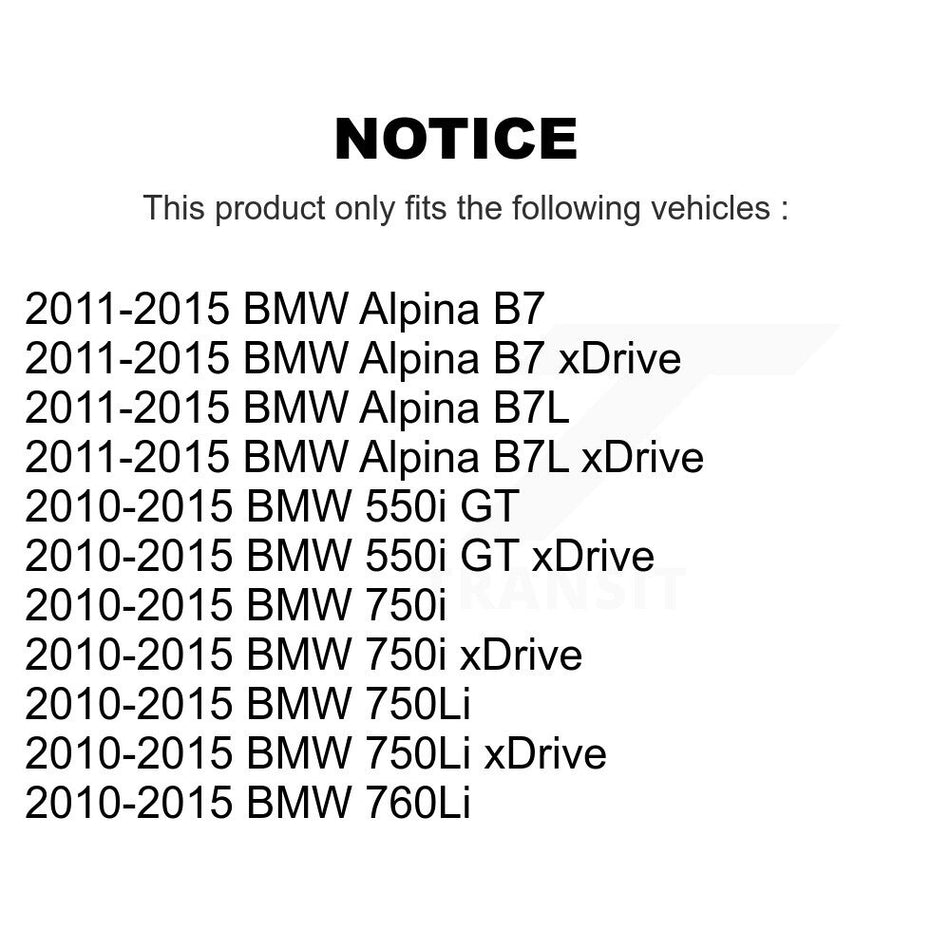 Rear Disc Brake Caliper Coated Rotors And Semi-Metallic Pads Kit For BMW 750Li xDrive 750i 550i GT Alpina B7 760Li B7L KCG-100032P