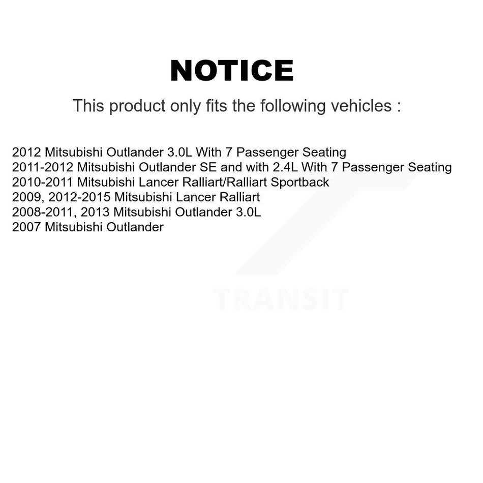 Rear Disc Brake Caliper Coat Rotor Semi-Metallic Pad Kit For Mitsubishi Lancer Outlander KCG-100048P