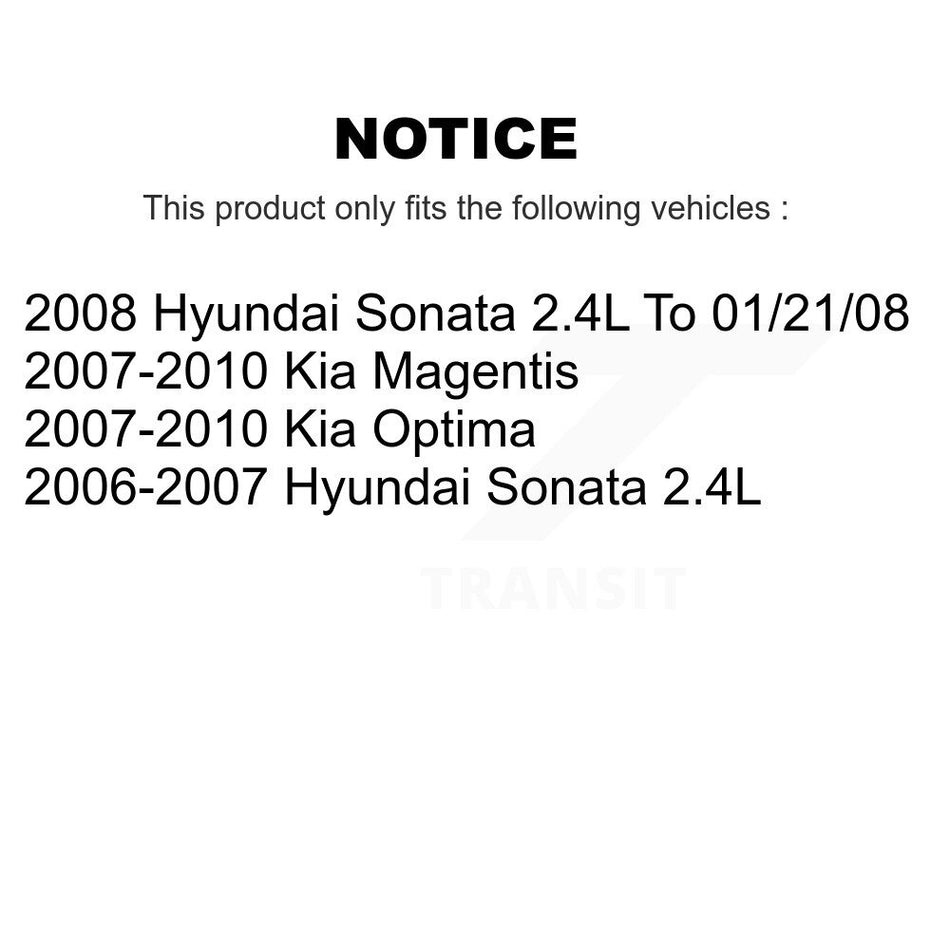 Rear Disc Brake Caliper Coated Rotors And Ceramic Pads Kit For Hyundai Sonata Kia Optima Magentis KCG-100170C