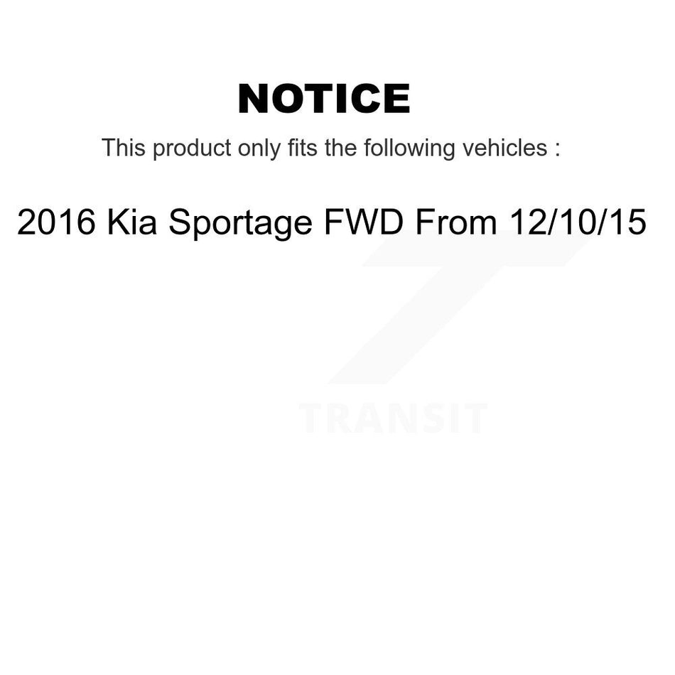 Rear Brake Caliper Coat Rotors Semi-Metallic Pad Kit For 2016 Kia Sportage From 12 10 15 KCG-100202S