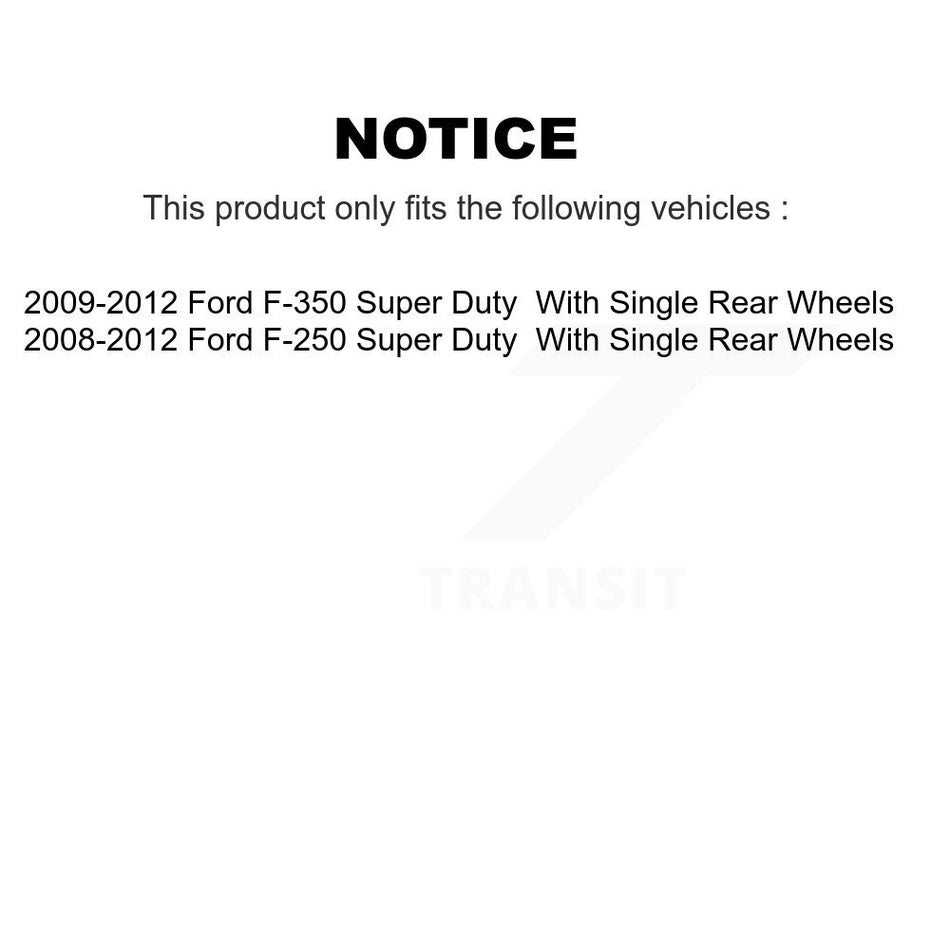 Rear Disc Brake Caliper Coated Rotor And Ceramic Pad Kit For Ford F-250 Super Duty F-350 KCG-100206C