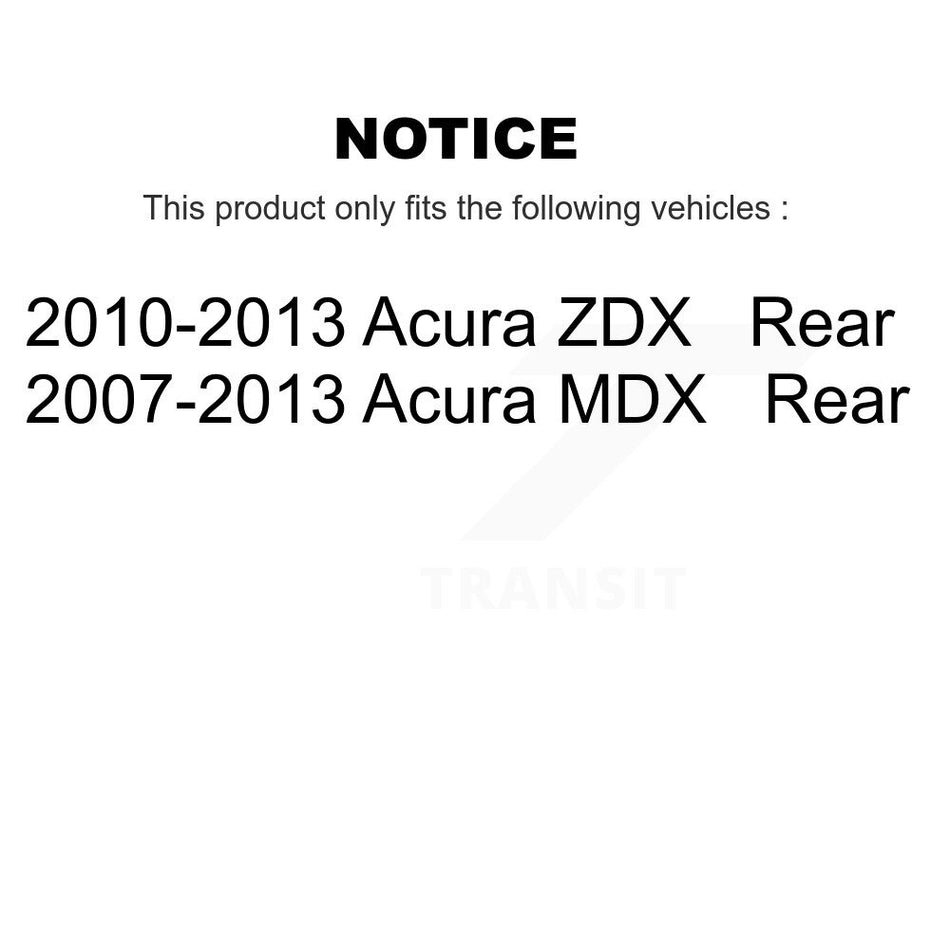 Rear Disc Brake Caliper Coated Rotors And Ceramic Pads Kit For Acura MDX ZDX KCG-100248T