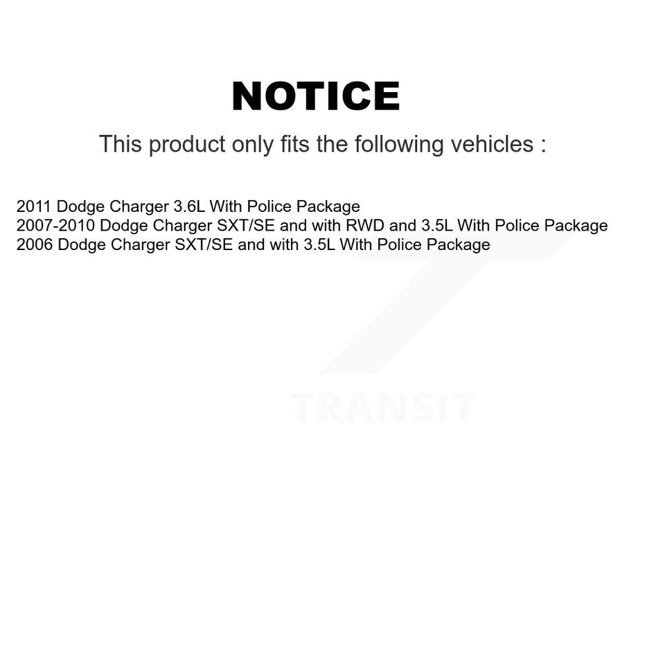 Rear Disc Brake Caliper Coat Rotor Ceramic Pad Kit For Dodge Charger With Police Package KCG-100251T