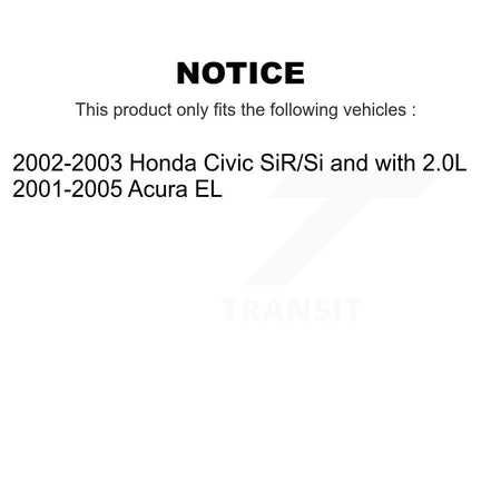 Rear Disc Brake Caliper Coated Rotors And Semi-Metallic Pad Kit For Honda Civic Acura EL KCG-100252S