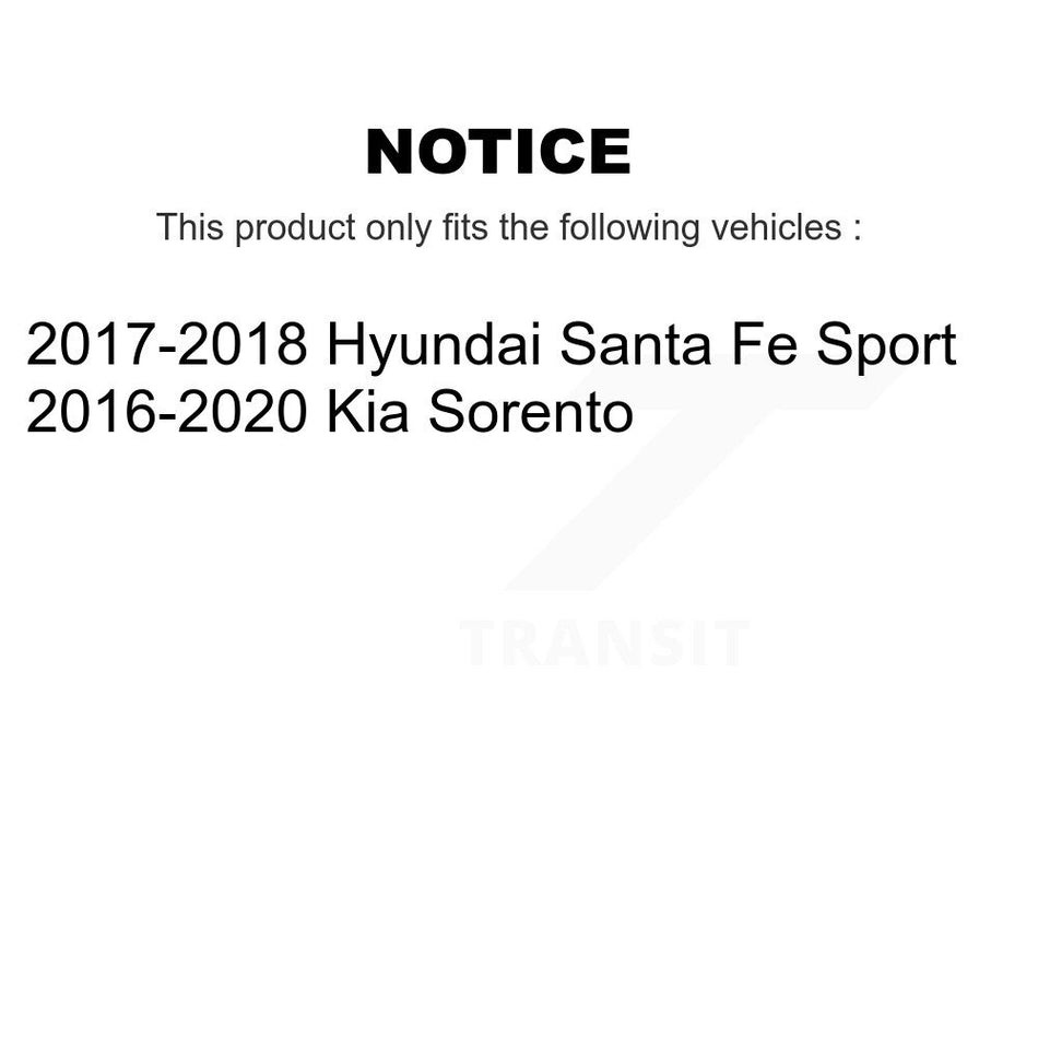 Rear Brake Caliper Coat Rotor And Semi-Metallic Pad Kit For Kia Sorento Hyundai Santa Fe KCG-100300S