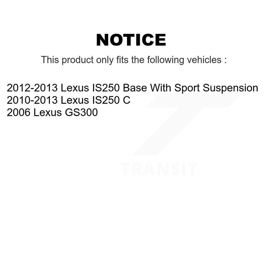Rear Disc Brake Caliper Coated Rotors And Ceramic Pads Kit For Lexus IS250 GS300 KCG-100306T