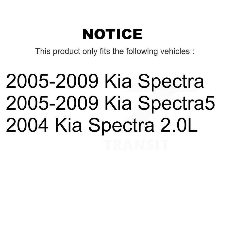 Front Disc Brake Caliper Coated Rotor And Semi-Metallic Pad Kit For Kia Spectra Spectra5 KCG-100348N