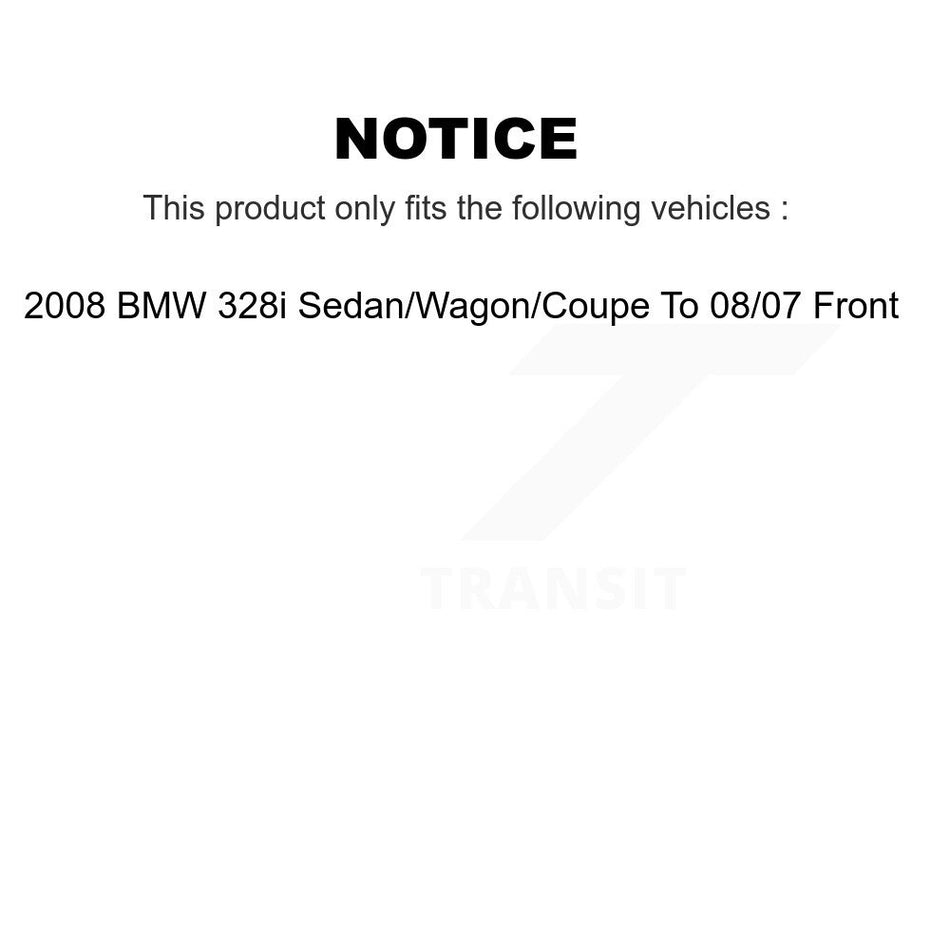 Front Disc Brake Caliper Coated Rotors And Semi-Metallic Pads Kit For 2008 BMW 328i Sedan Wagon Coupe To 08 07 KCG-100353N