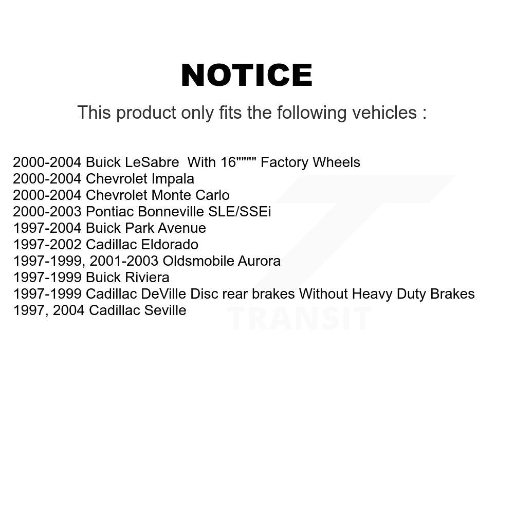 Front Brake Caliper Coat Rotors Ceramic Pad Kit For Chevrolet Impala Buick LeSabre Monte KCG-100435N