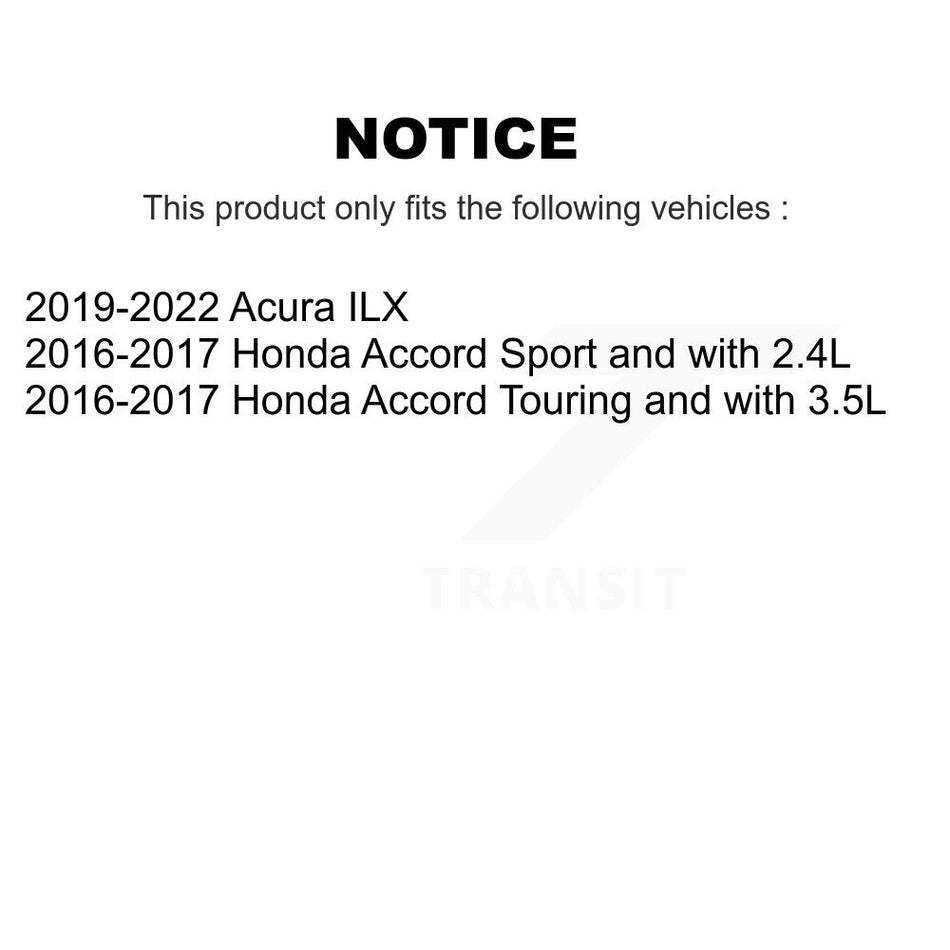 Front Disc Brake Caliper Coated Rotors And Ceramic Pads Kit For Honda Accord Acura ILX KCG-100455T
