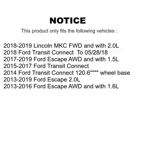 Front Brake Caliper Coat Rotor & Ceramic Pad Kit For Ford Escape Transit Connect Lincoln KCG-100460C