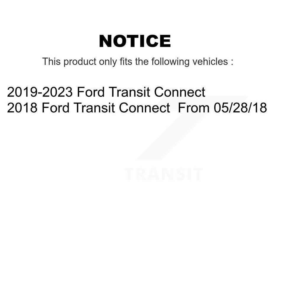 Front Disc Brake Caliper Coated Rotors And Ceramic Pads Kit For Ford Transit Connect KCG-100464T