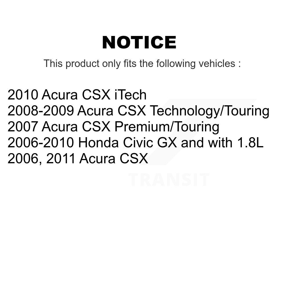 Front Disc Brake Caliper Coat Rotors And Semi-Metallic Pad Kit For Honda Civic Acura CSX KCG-100468P