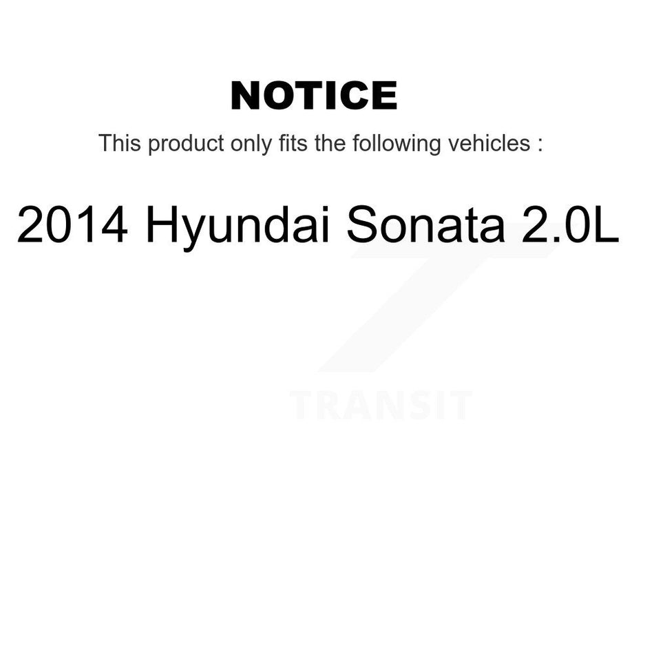 Front Disc Brake Caliper Coated Rotors And Ceramic Pads Kit For 2014 Hyundai Sonata 2.0L KCG-100488N