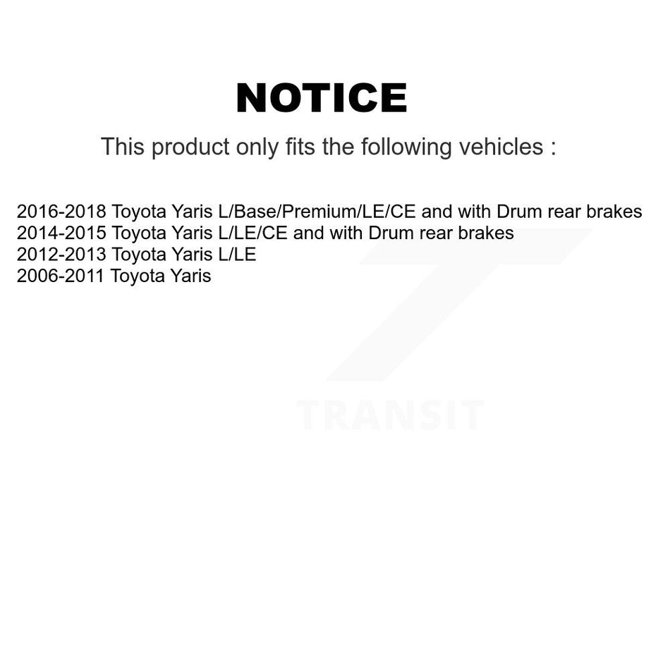 Front Disc Brake Caliper Coated Rotors And Semi-Metallic Pads Kit For Toyota Yaris KCG-100493S