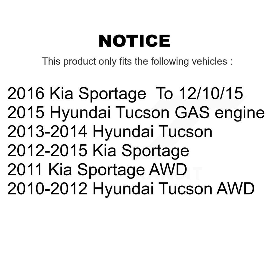 Front Brake Caliper Coat Rotor And Semi-Metallic Pad Kit For Hyundai Tucson Kia Sportage KCG-100497P