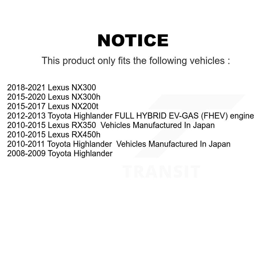 Front Brake Caliper Coat Rotor & Semi-Metallic Pad Kit For Lexus RX350 Toyota Highlander KCG-100499P