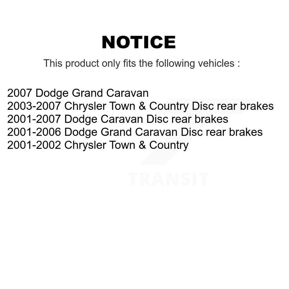 Front Brake Caliper Coat Rotor & Ceramic Pad Kit For Dodge Grand Caravan Chrysler Town KCG-100502T