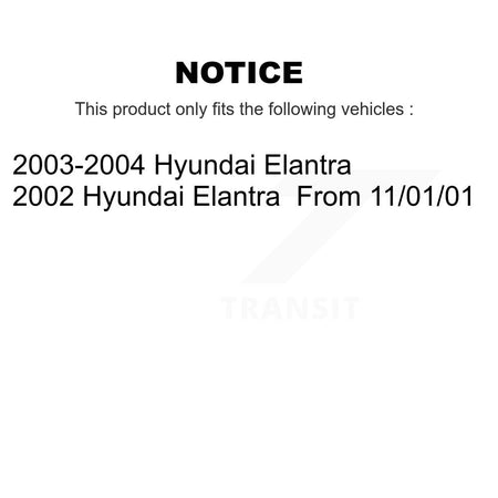 Front Disc Brake Caliper Coated Rotors And Ceramic Pads Kit For Hyundai Elantra KCG-100516C