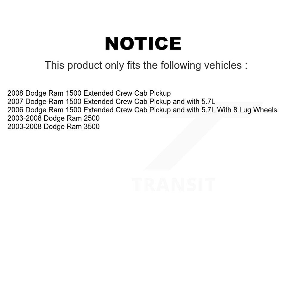 Front Disc Brake Caliper Coated Rotors And Ceramic Pads Kit For Dodge Ram 1500 3500 2500 KCG-100519T