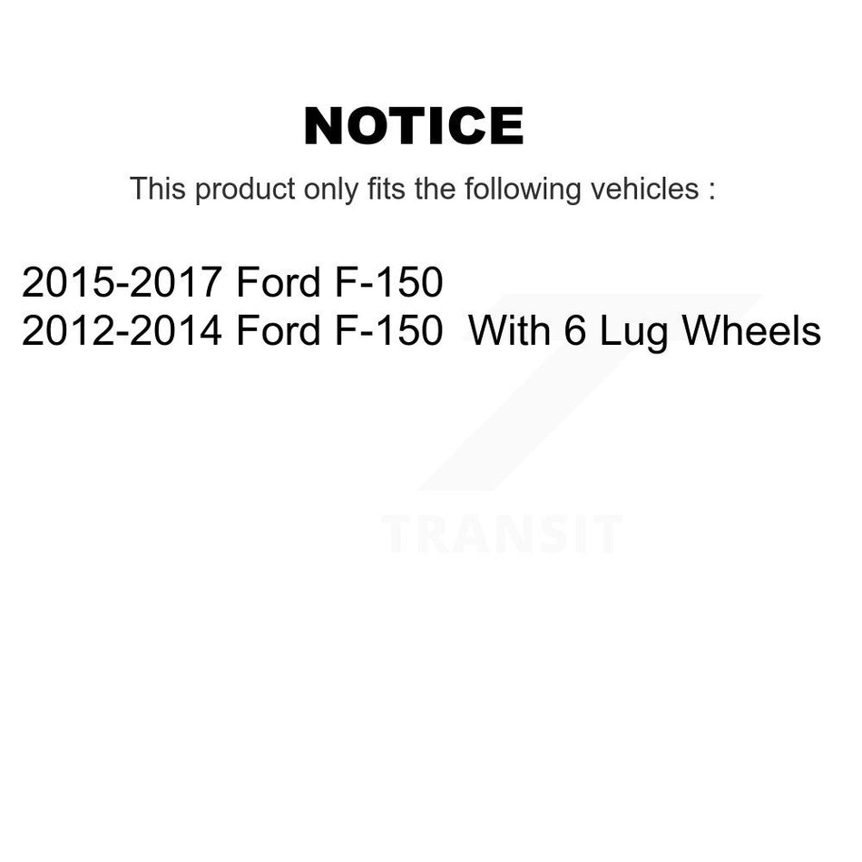 Front Disc Brake Caliper Coated Rotors And Semi-Metallic Pads Kit For Ford F-150 KCG-100520N