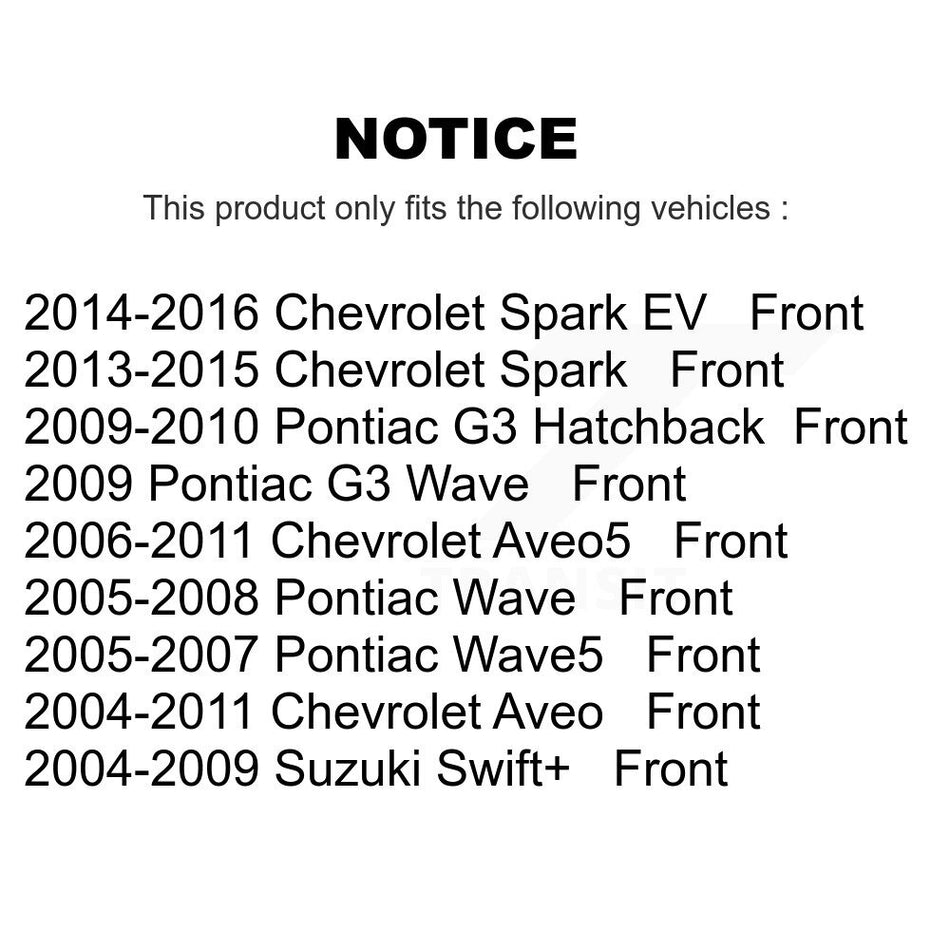 Front Disc Brake Caliper Coated Rotors And Semi-Metallic Pads Kit For Chevrolet Aveo Spark Aveo5 EV Pontiac G3 Suzuki Wave Wave5 Swift+ KCG-100529N