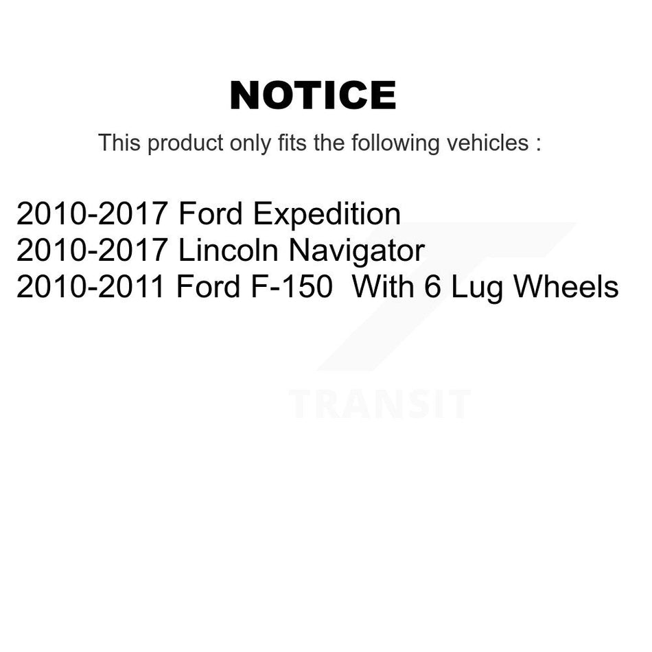 Front Disc Brake Caliper Coat Rotors & Ceramic Pad Kit For Ford F-150 Expedition Lincoln KCG-100531T