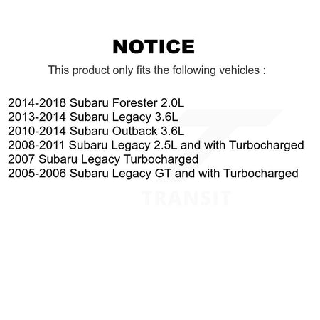 Front Disc Brake Caliper Coat Rotor & Ceramic Pad Kit For Subaru Forester Outback Legacy KCG-100532C