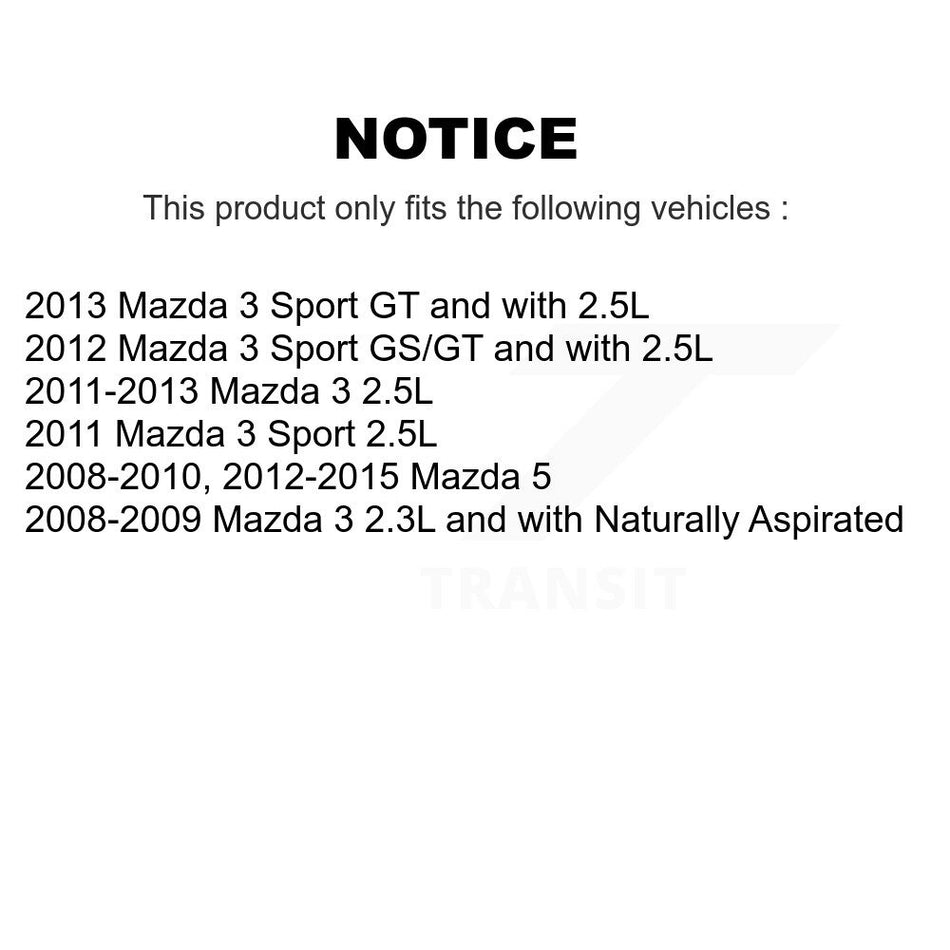 Front Disc Brake Caliper Coated Rotors And Ceramic Pads Kit For Mazda 3 5 Sport KCG-100536C